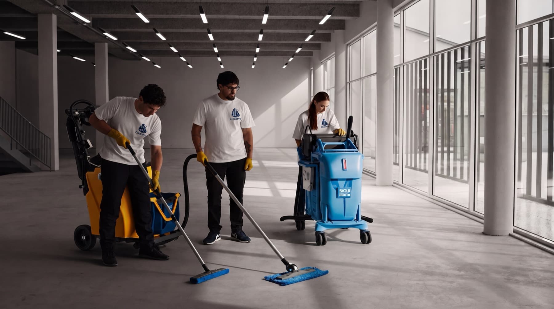 CleanPro Team bei einer Sonder- und Intensivreinigung nach Renovierung in Hannover